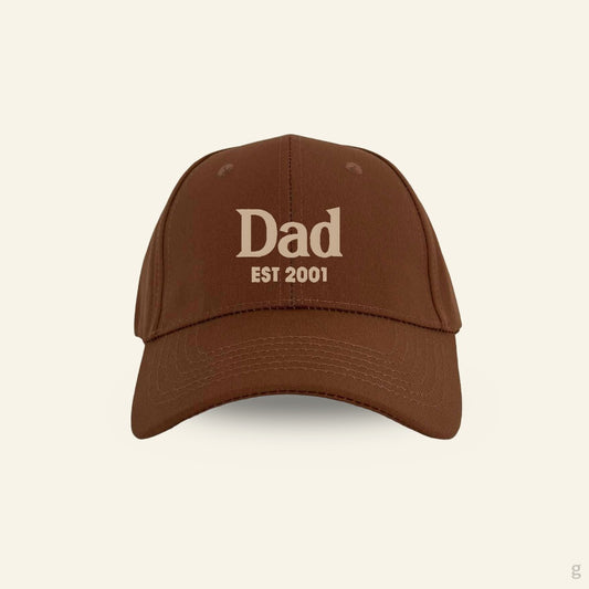 DAD Est Embroidery Baseball Cap - Personalized