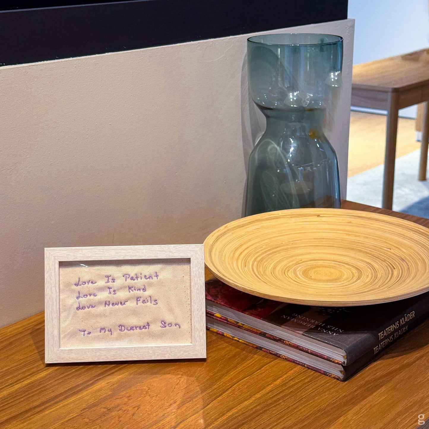 Custom Embroidered Handwritten Note Keepsake Frame