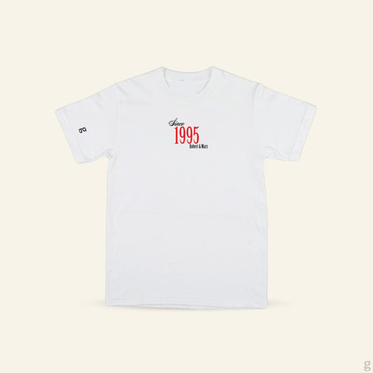 Brick Bond T‑Shirt – Custom Year Edition (White & Ash Grey)