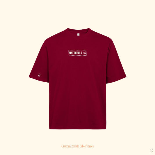 Bible Verse Oversized T‑Shirt – Personalized Scripture