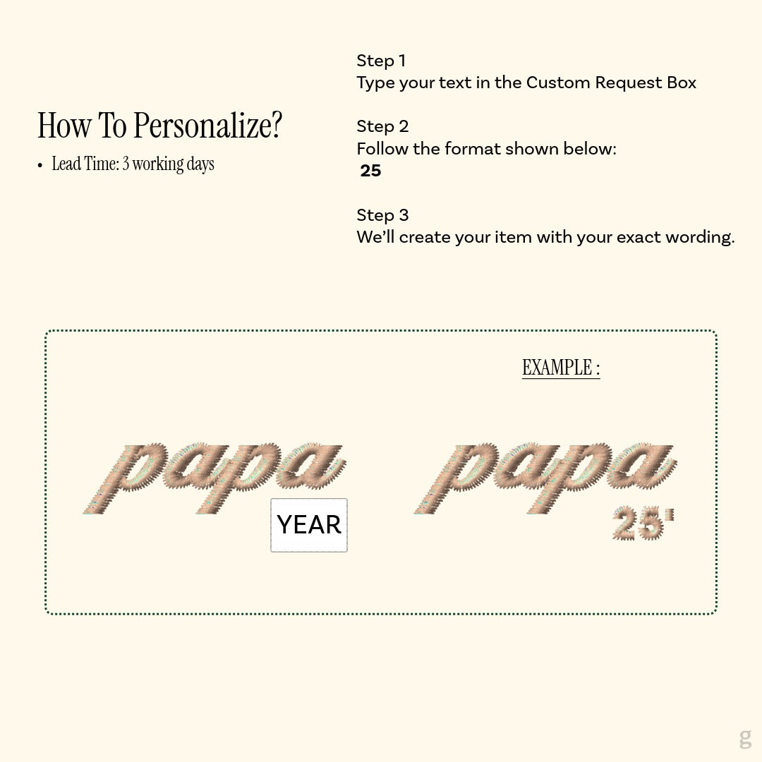 PAPA Personalized Year Embroidery Baseball Cap