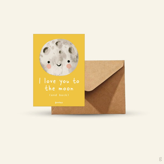 Love You to the Moon Greeting Card