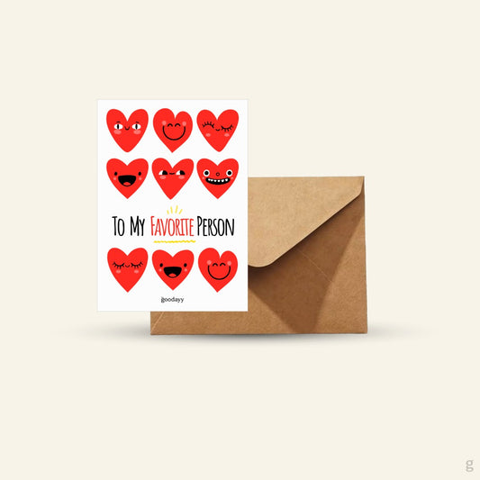 To My Favorite Person Greeting Card