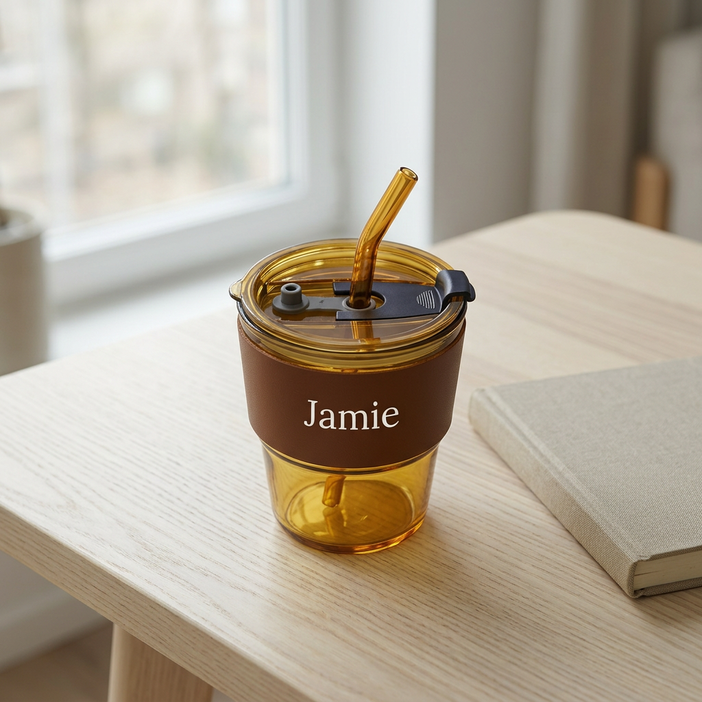 Personalised tumbler lifestyle preview using your reference