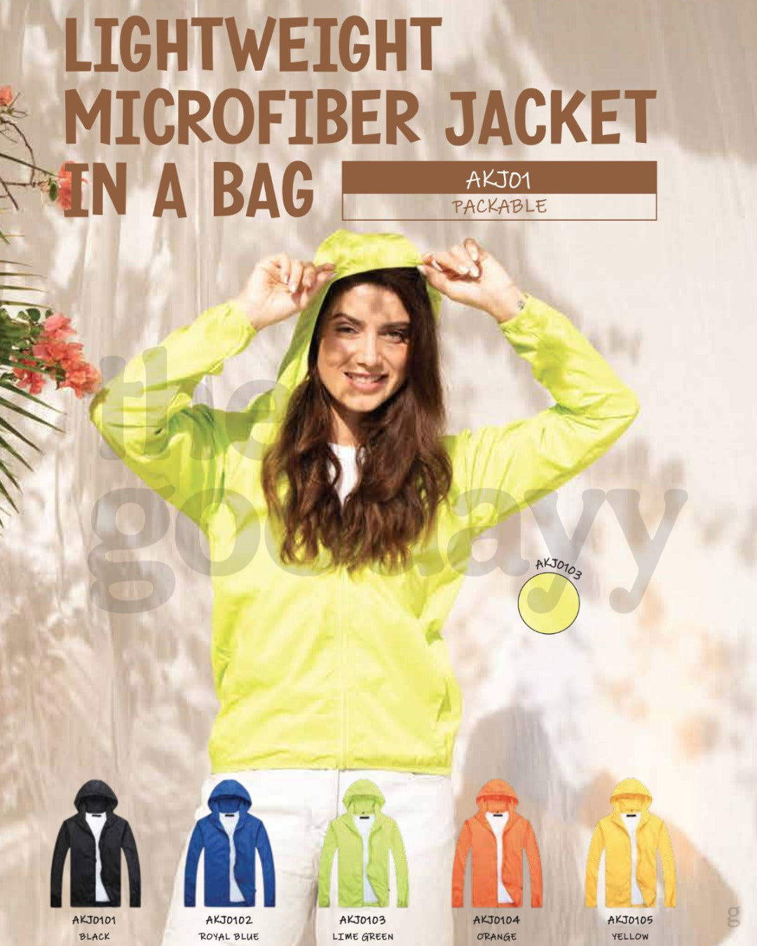 AKJ01 Light Weight Jacket In A Bag
