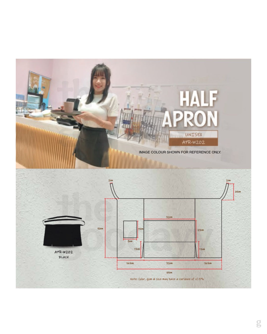 APR-W2 Waterproof Half Apron