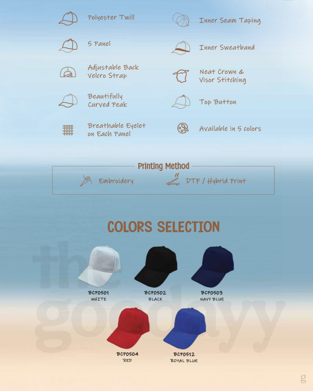 BCP05 Polyester Baseball Cap