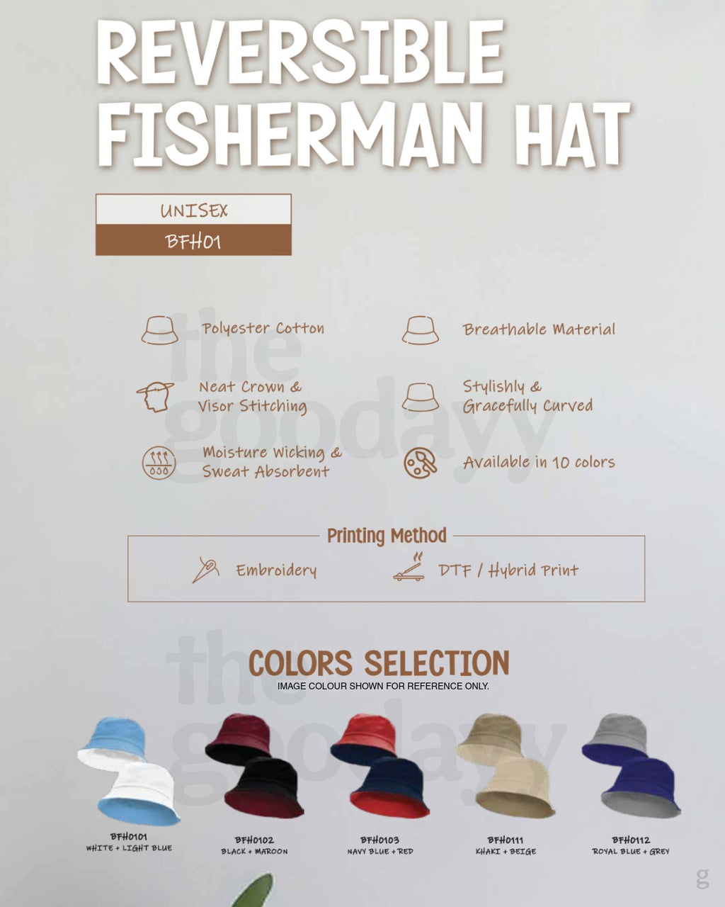 BFH01 Reversible Fisherman Hat