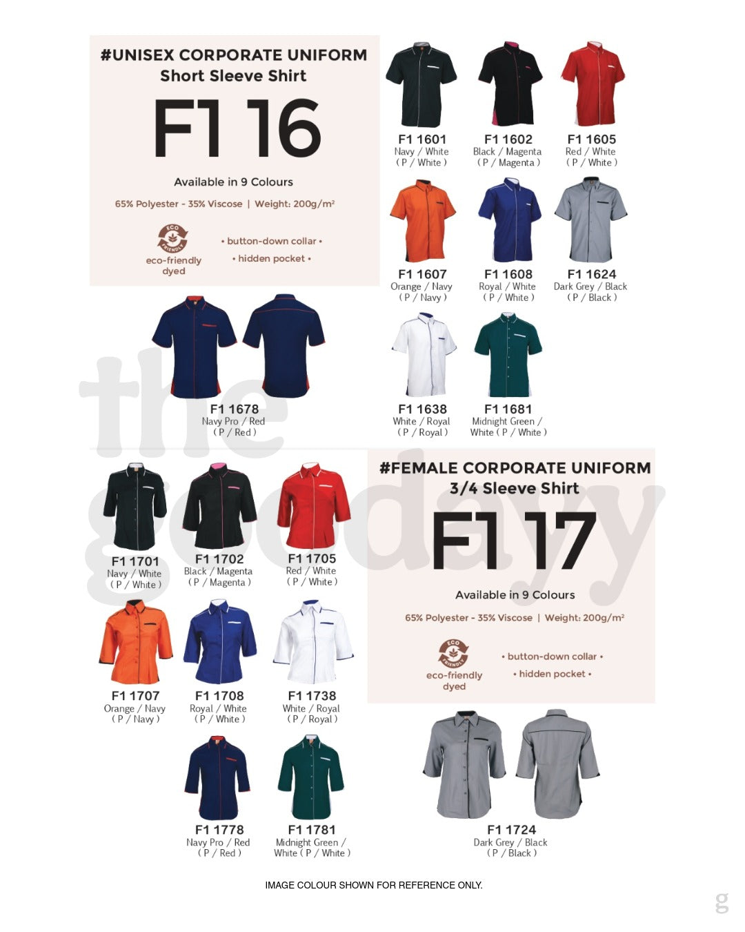 F116 Corporate Uniform Short Sleeve Shirt