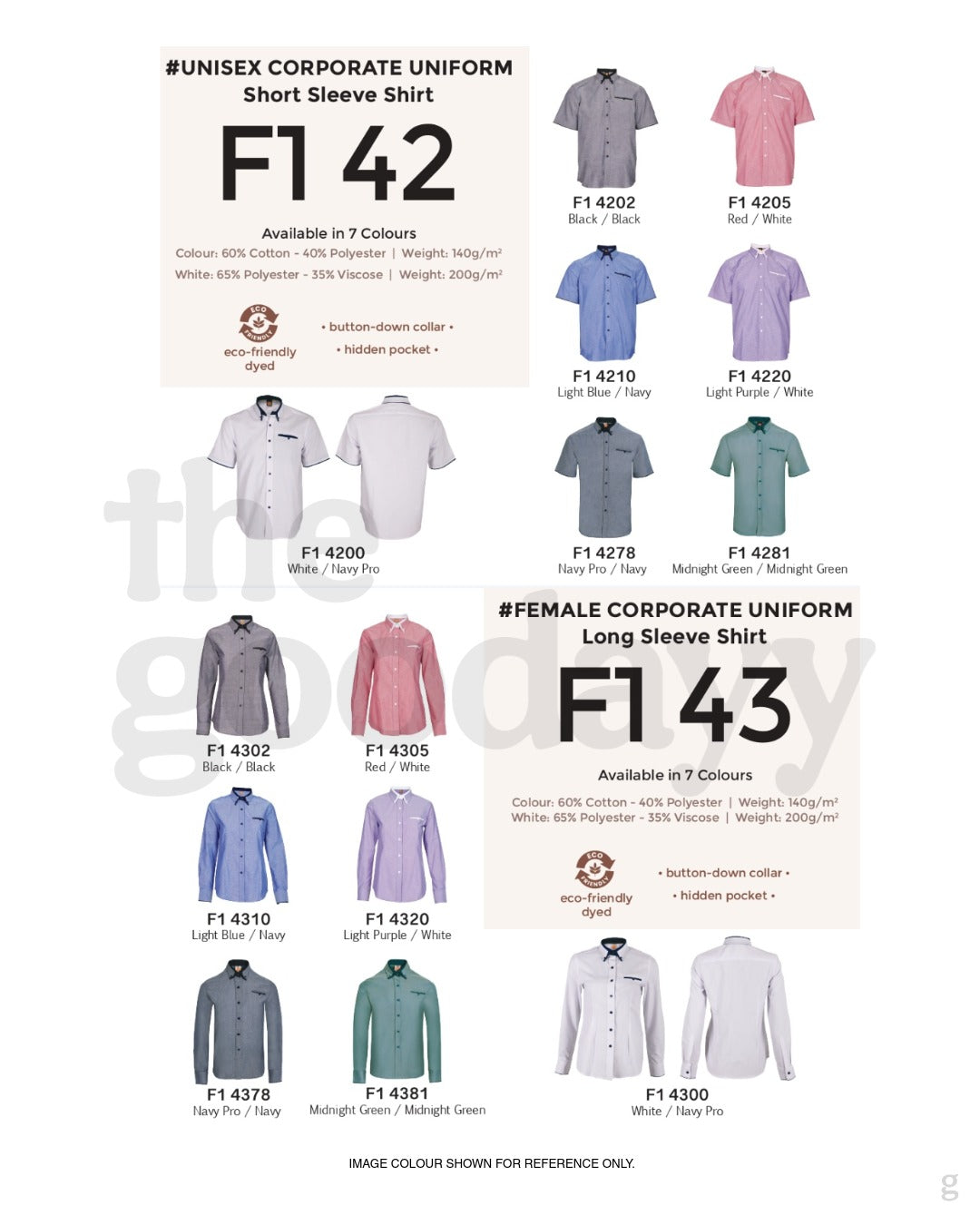 F142 Corporate Uniform Short Sleeve Shirt