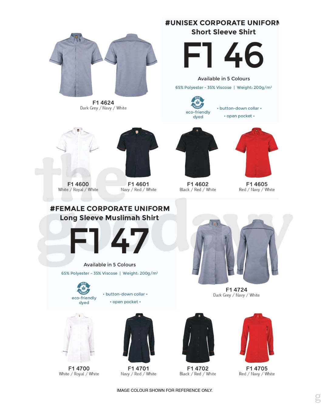 F146 Corporate Uniform Short Sleeve Shirt