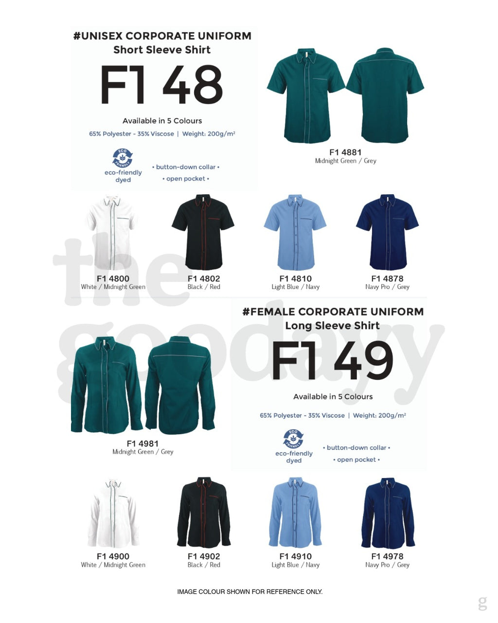 F148 Corporate Uniform Short Sleeve Shirt