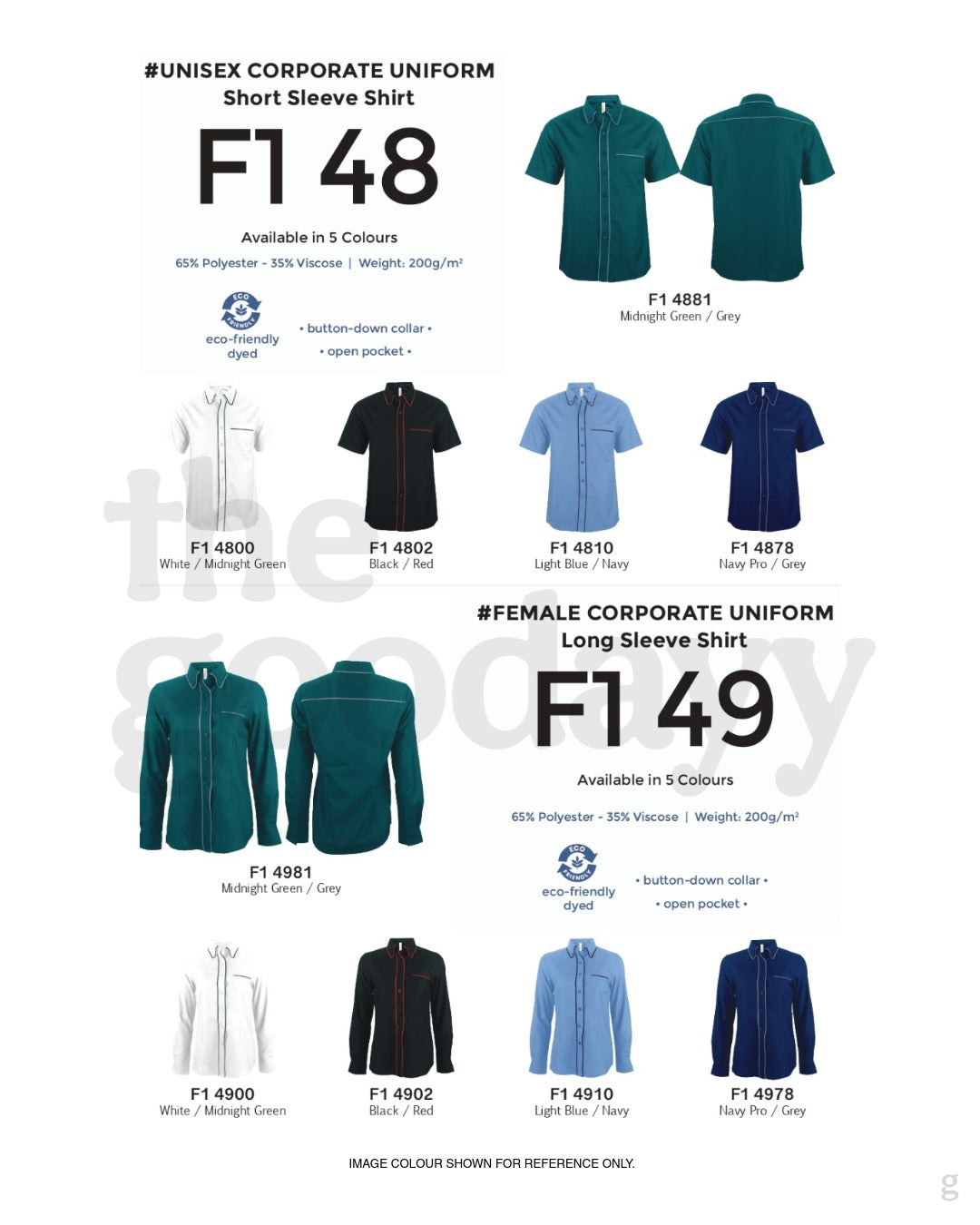 F148 Corporate Uniform Short Sleeve Shirt