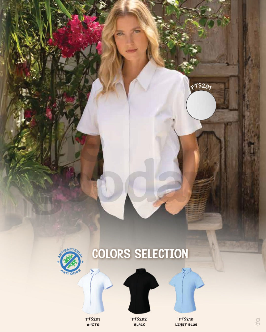 FTS2 Anti-Wrinkle Corporate Short Sleeve Shirt (Female Cutting)
