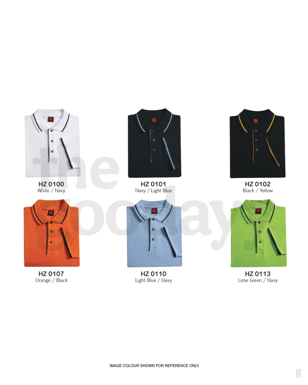 HZ01 Horizon CVC Short Sleeve Tipped Collar Polo