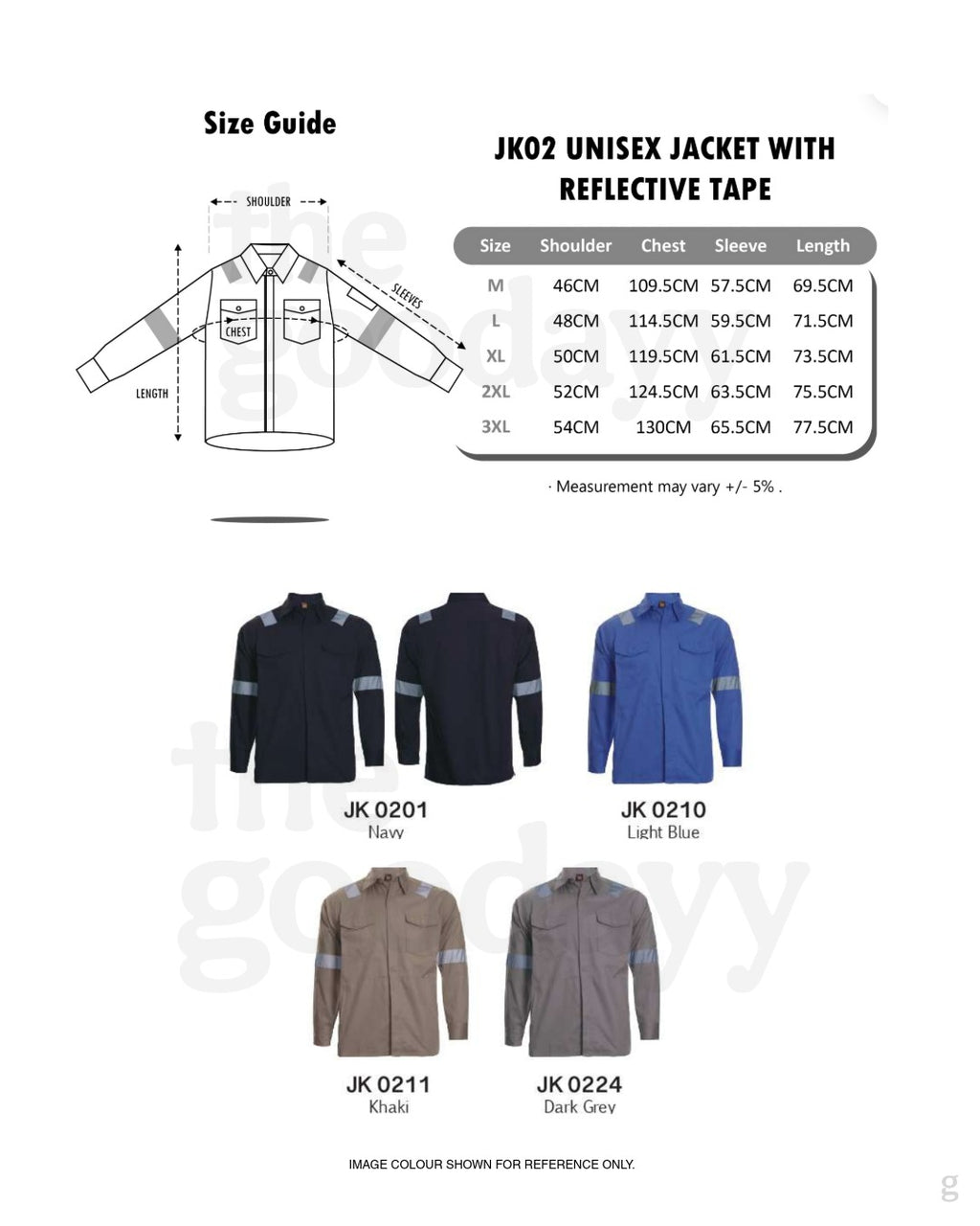 JK02 Work Jacket W/ Reflective Tape