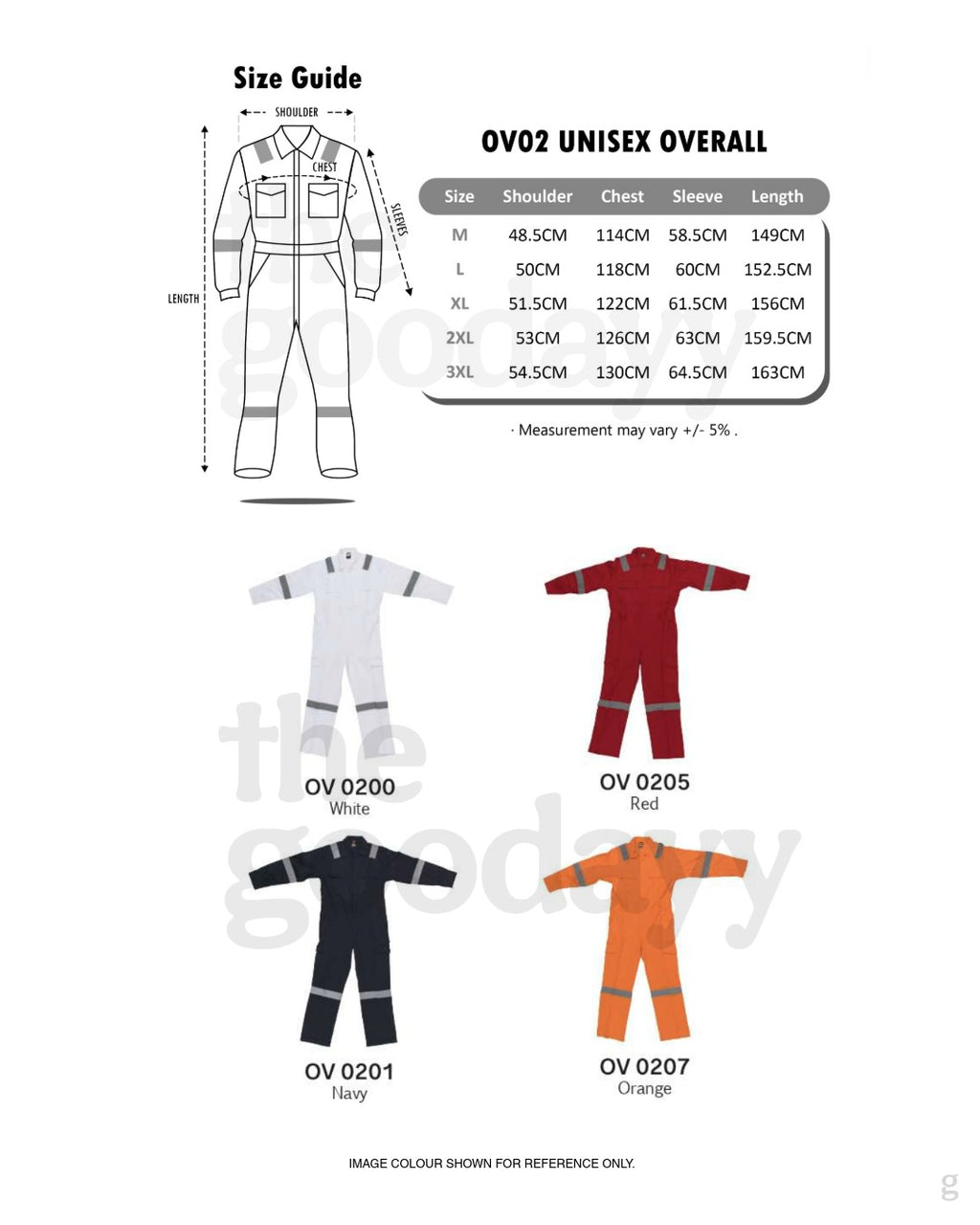 OV02 Cotton Coverall with Reflective Tape