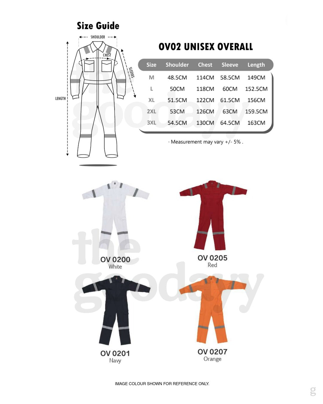 OV02 Cotton Coverall with Reflective Tape