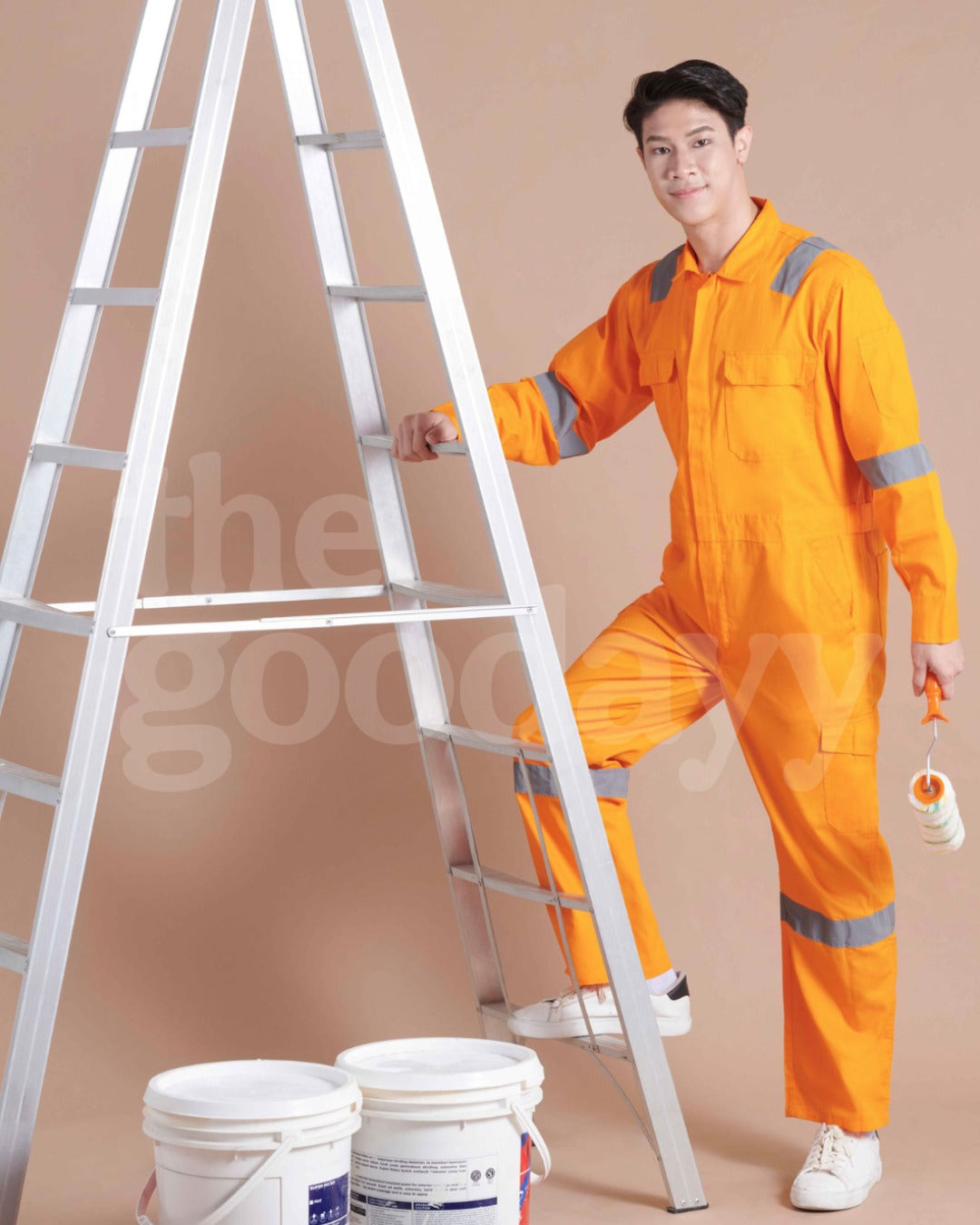 OV02 Cotton Coverall with Reflective Tape