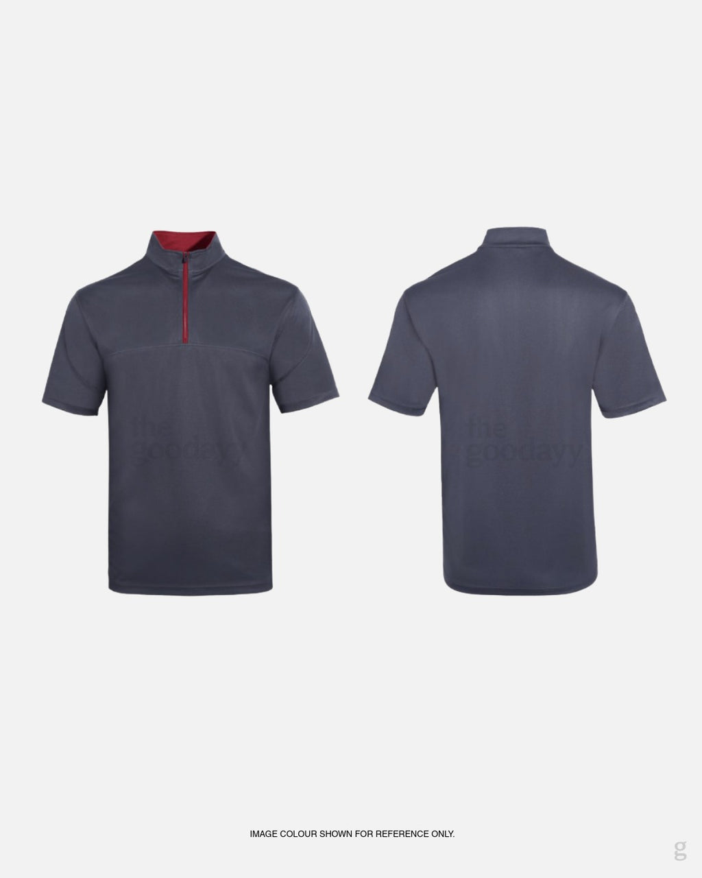 QD18 Quick Dry Short Sleeve Mandarin Collar Zip Polo