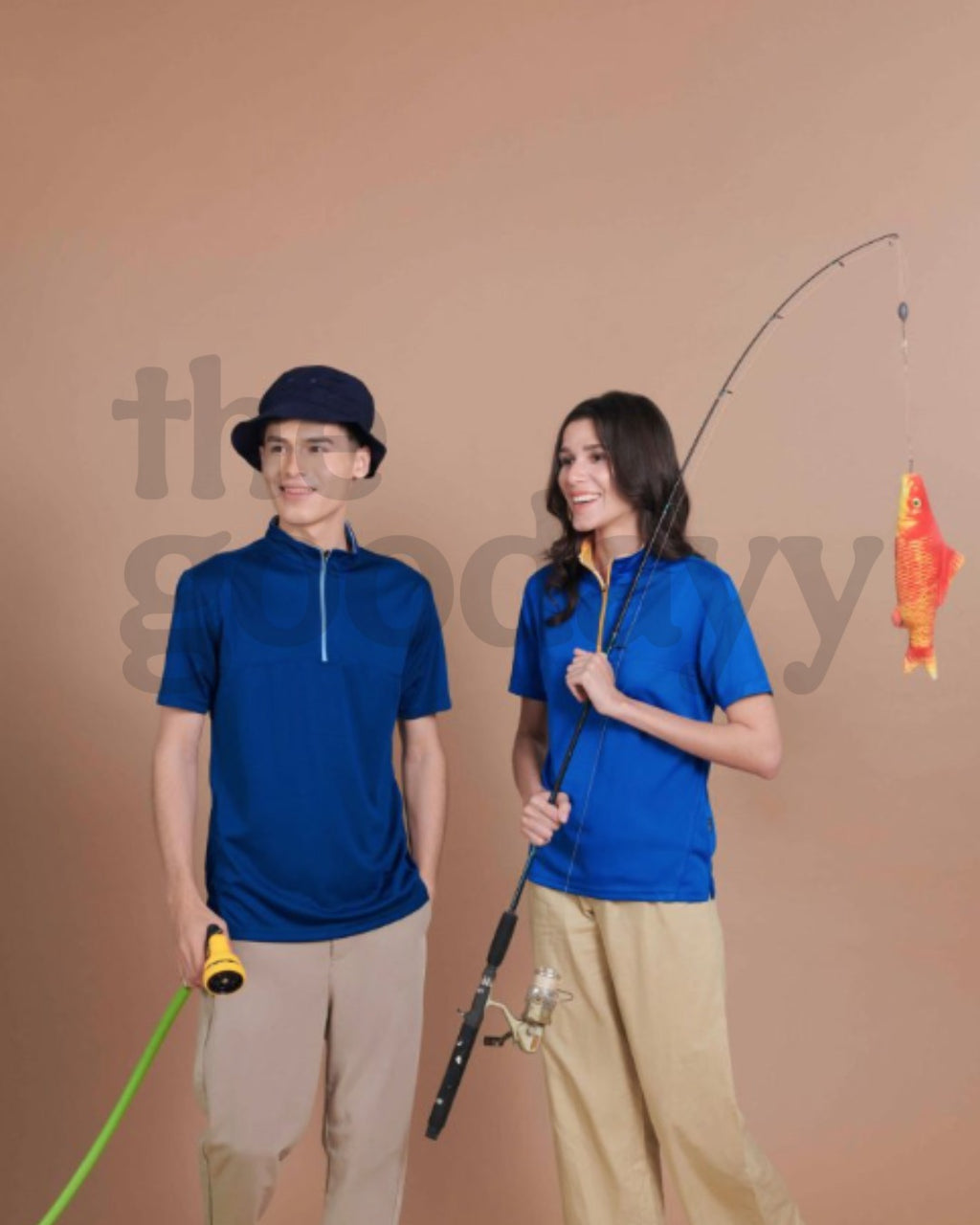 QD18 Quick Dry Short Sleeve Mandarin Collar Zip Polo