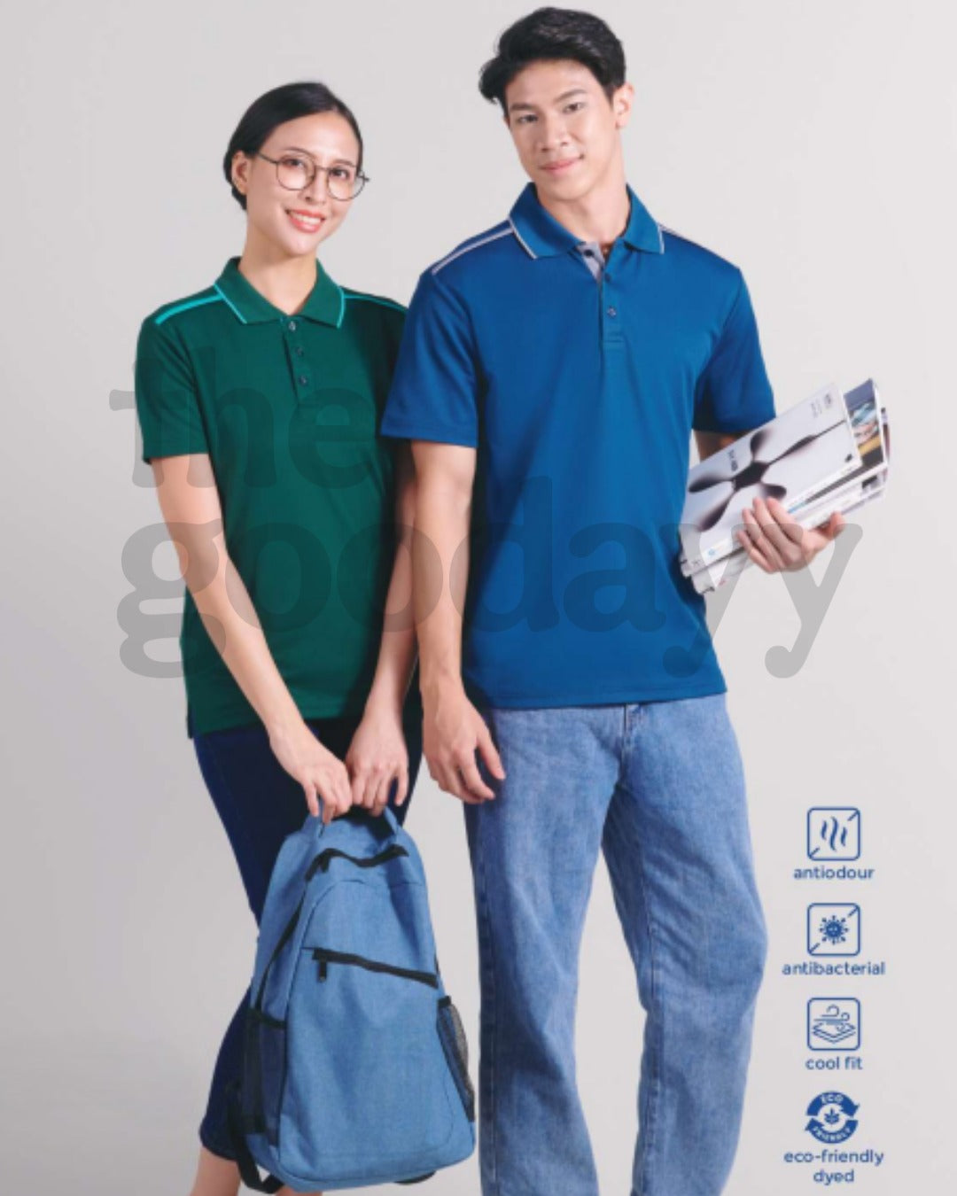 QD64 Quick Dry CVC Short Sleeve Polo