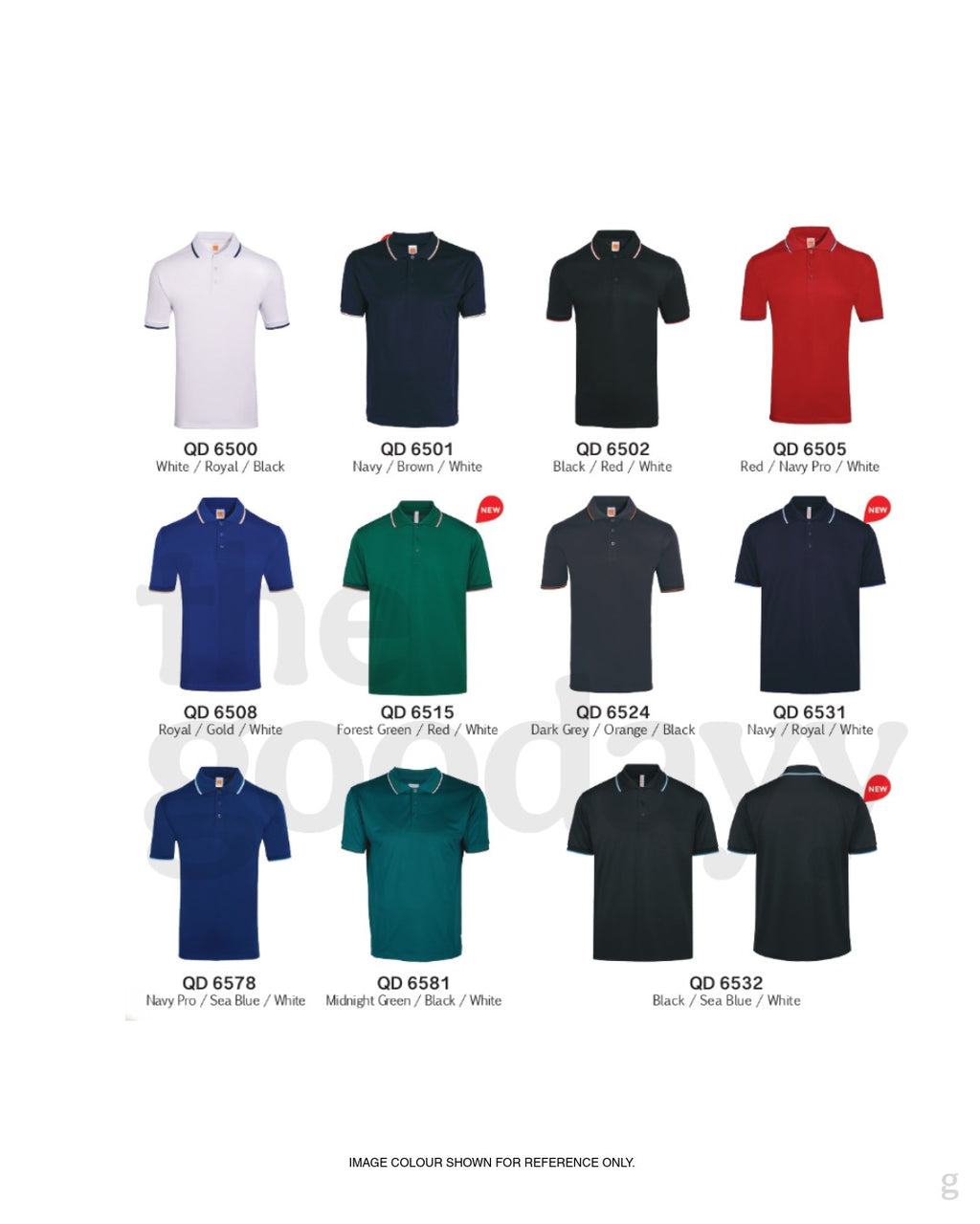 QD65 Quick Dry Short Sleeve Tipped Collar & Cuff Polo
