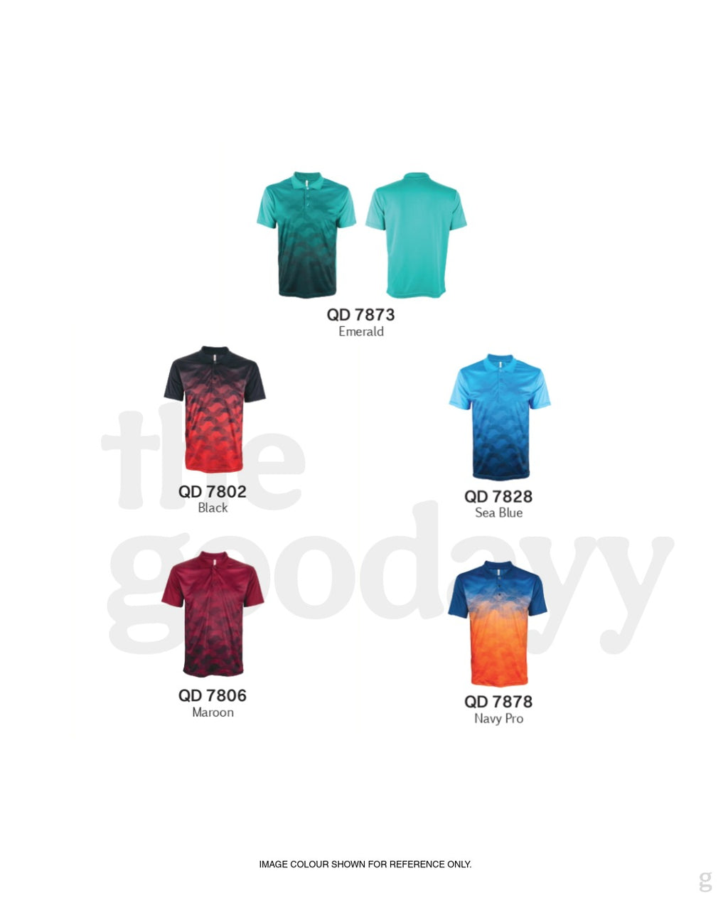 QD78 Quick Dry Short Sleeve Sublimation Polo