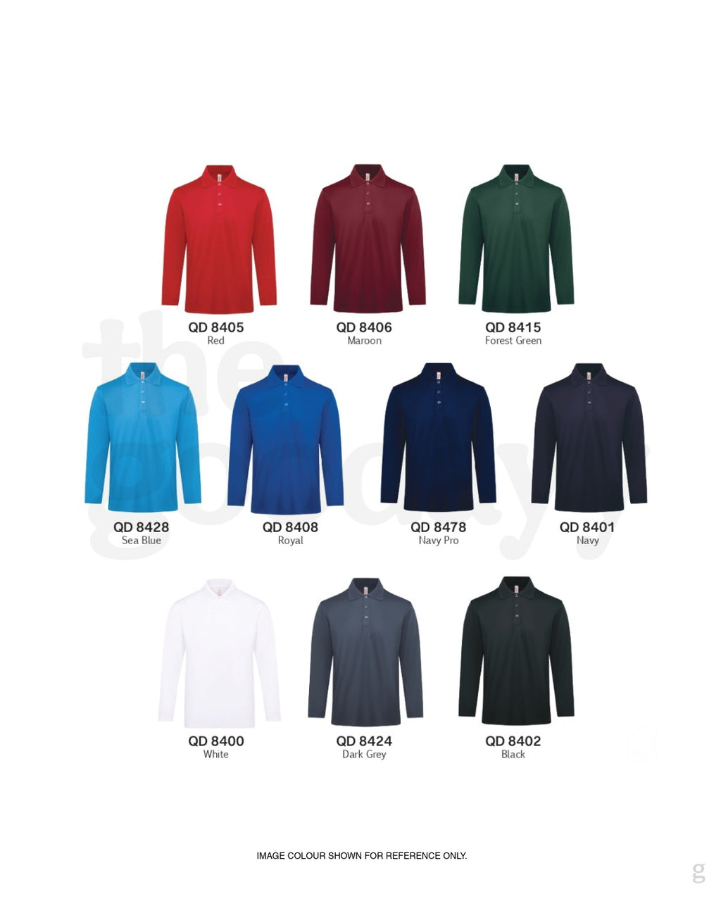 QD84 Quick Dry CVC Long Sleeve Polo