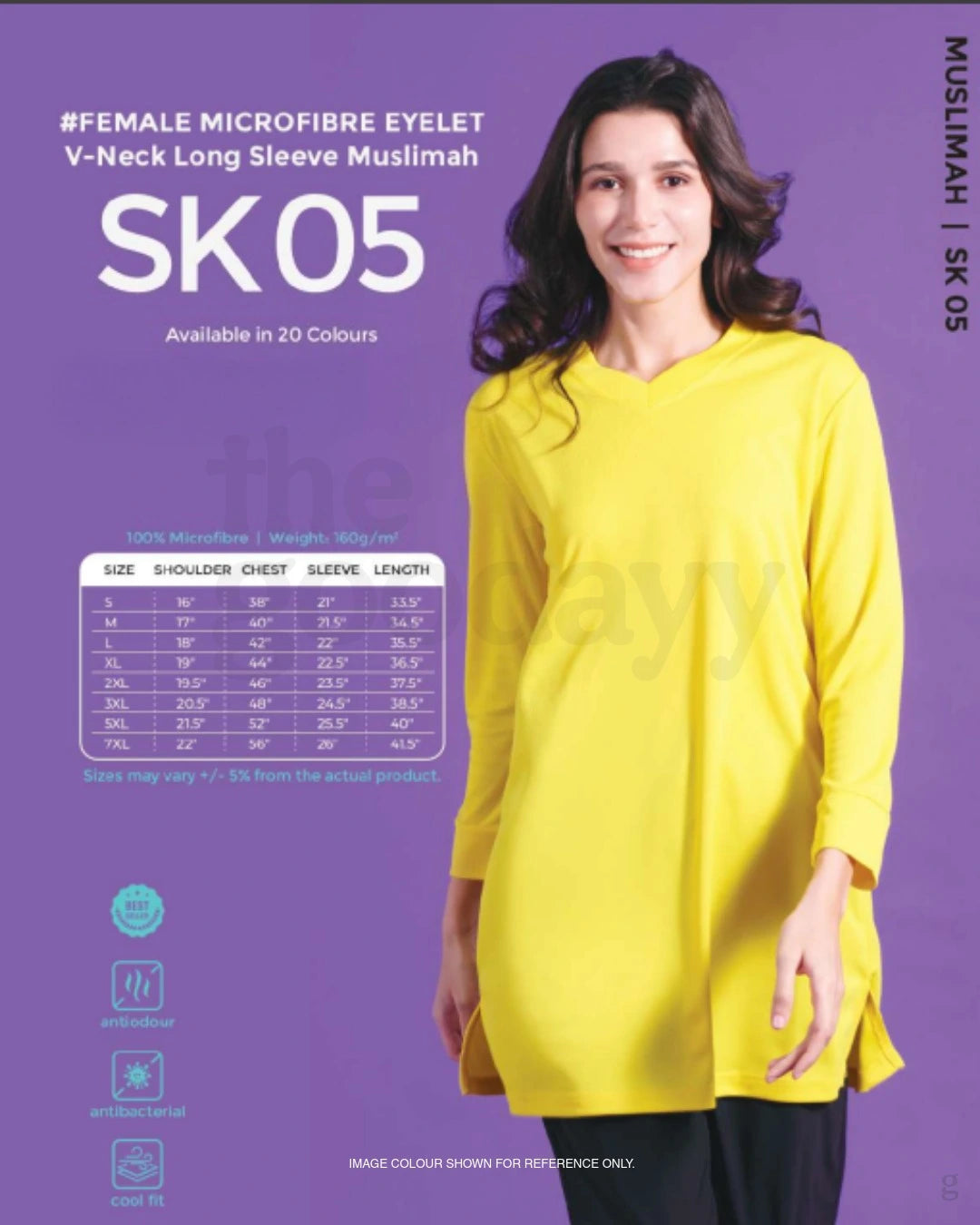 SK05 Quick Dry Long Sleeve Muslimah