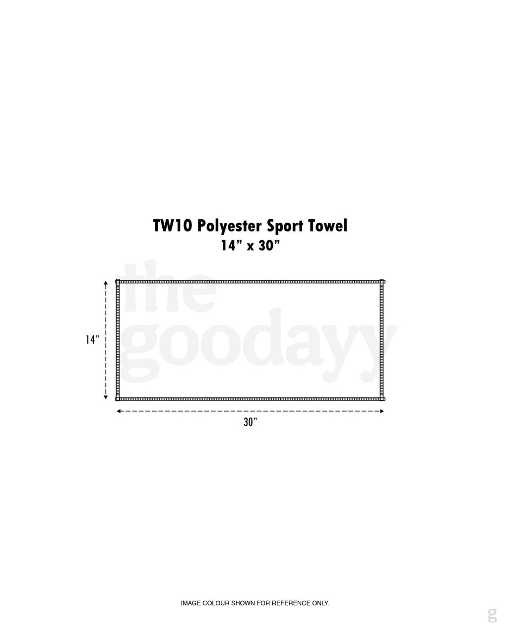 TW10 Polyester Sport Towel 14″x30″