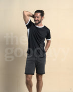 UDF07 Quick-Dry Short Sleeve Contrast Side Panel T-Shirt