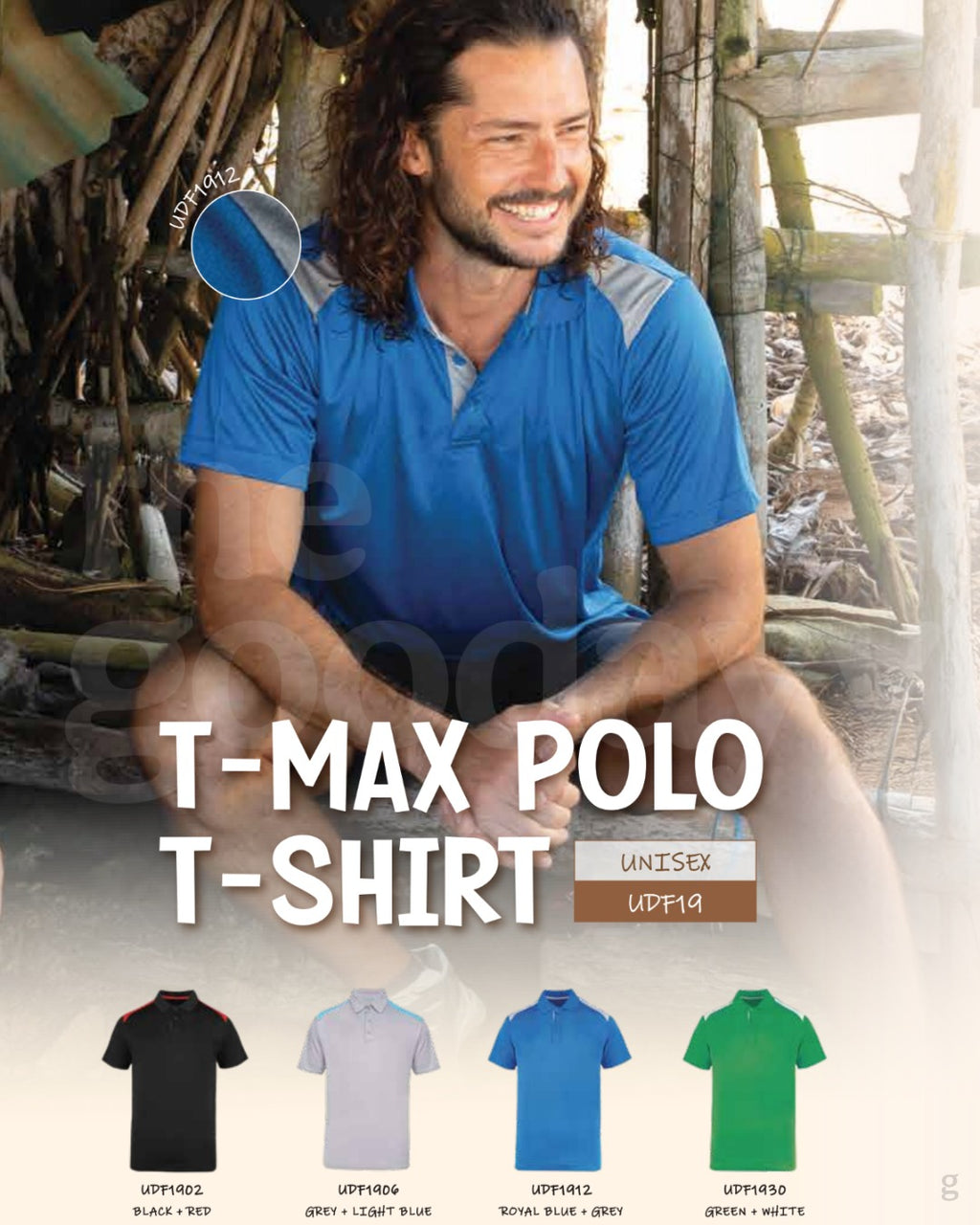UDF19 Quick-Dry Short Sleeve Contrast T Max Polo