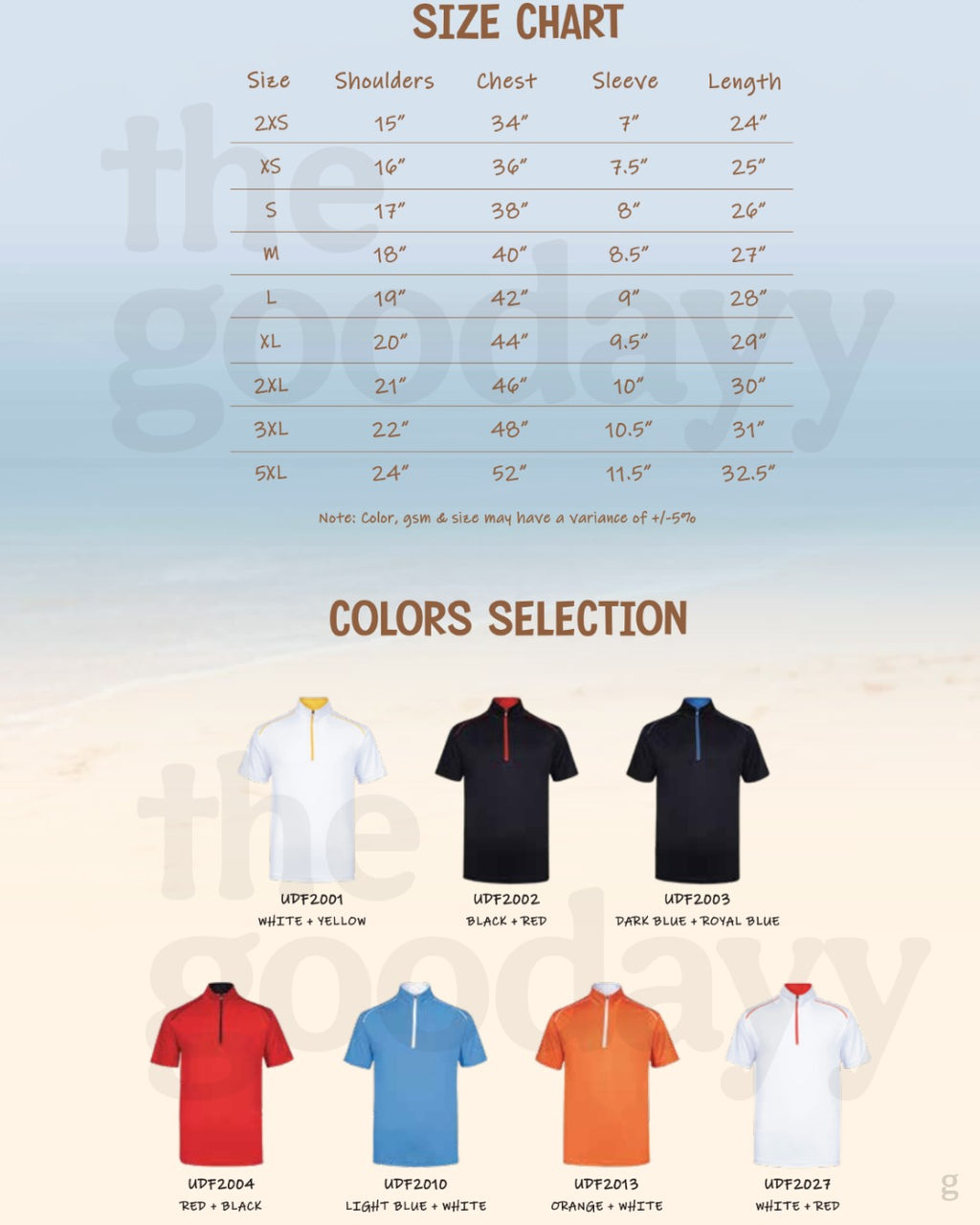 UDF20 Quick-Dry Short Sleeve Mandarin Collar Zip Polo