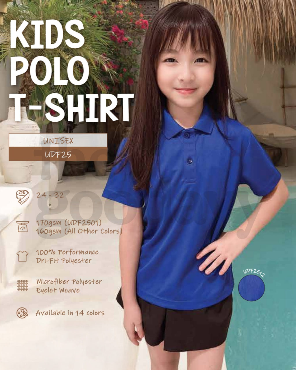 UDF25 Kids Short Sleeve Polo