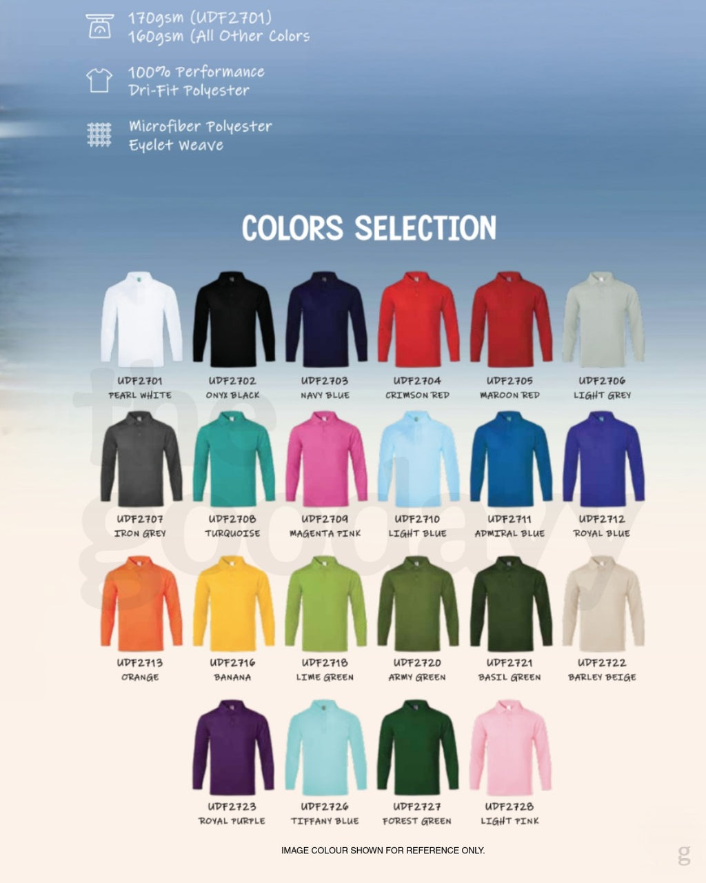 UDF27 Quick-Dry Long Sleeve Polo