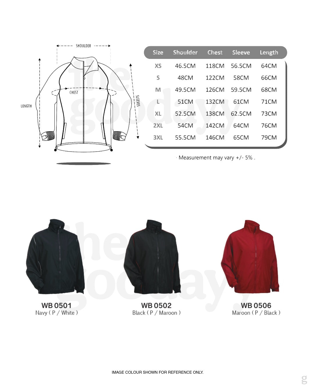 WB05 Full-Zip Windbreaker Jacket