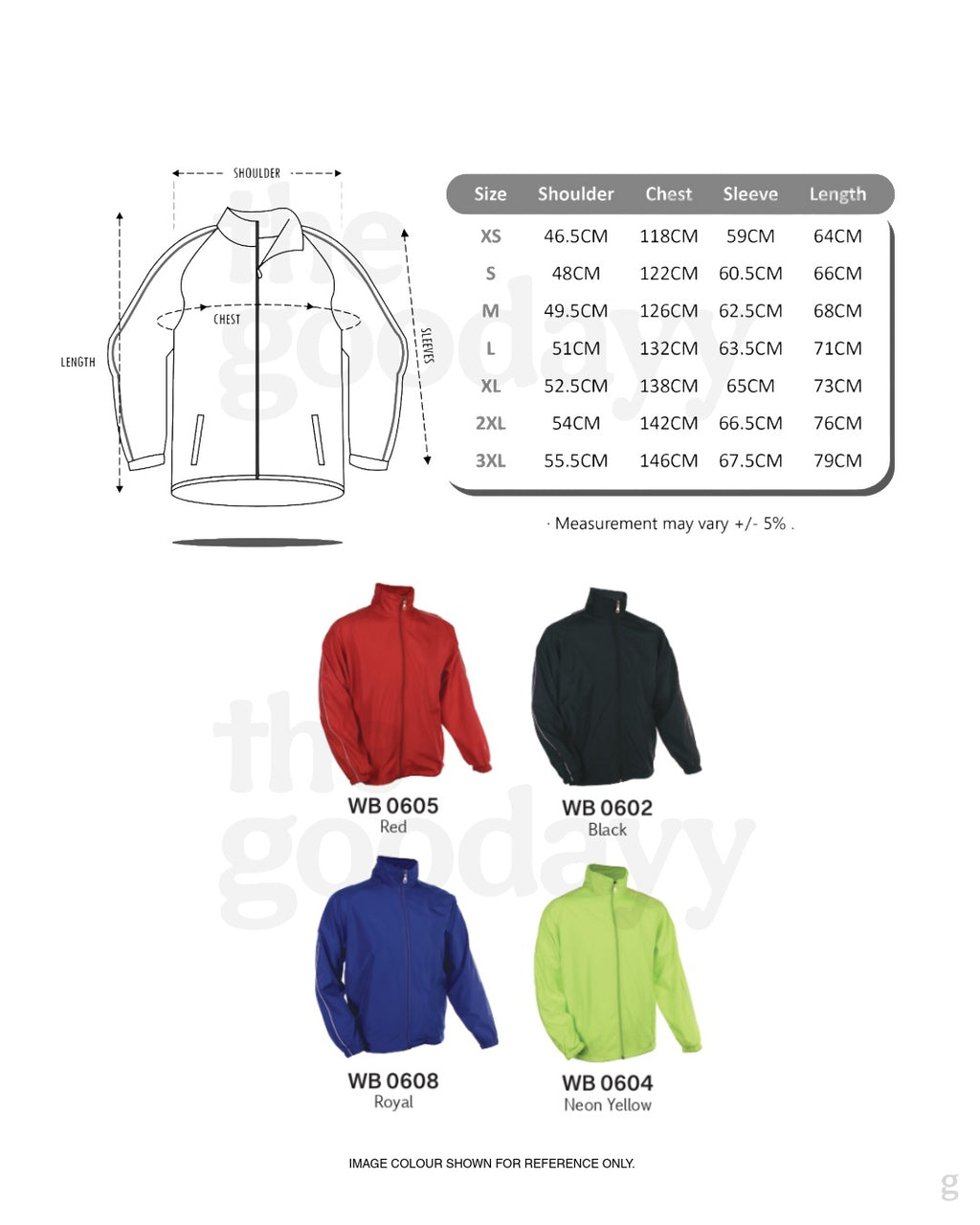 WB06 Full-Zip Windbreaker Jacket