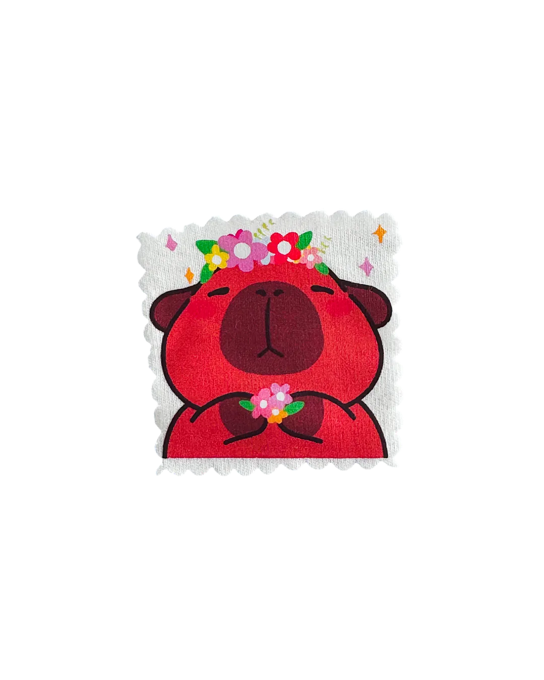 Flower Power Capybara Sticker