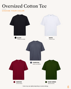 Custom Text Embroidery Oversized Cotton Tee