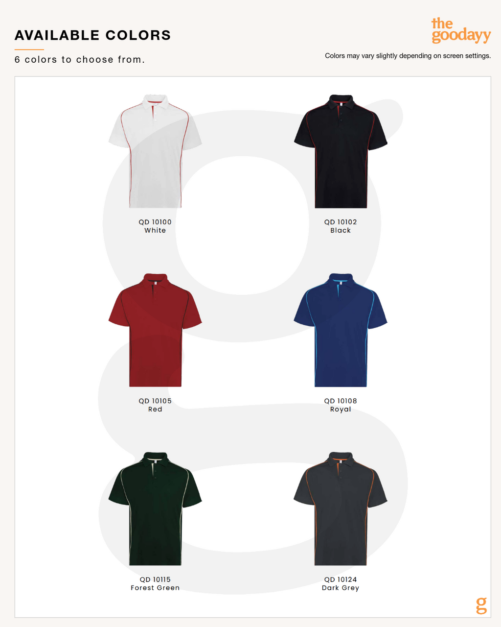 QD101 Quick Dry Short Sleeve Polo