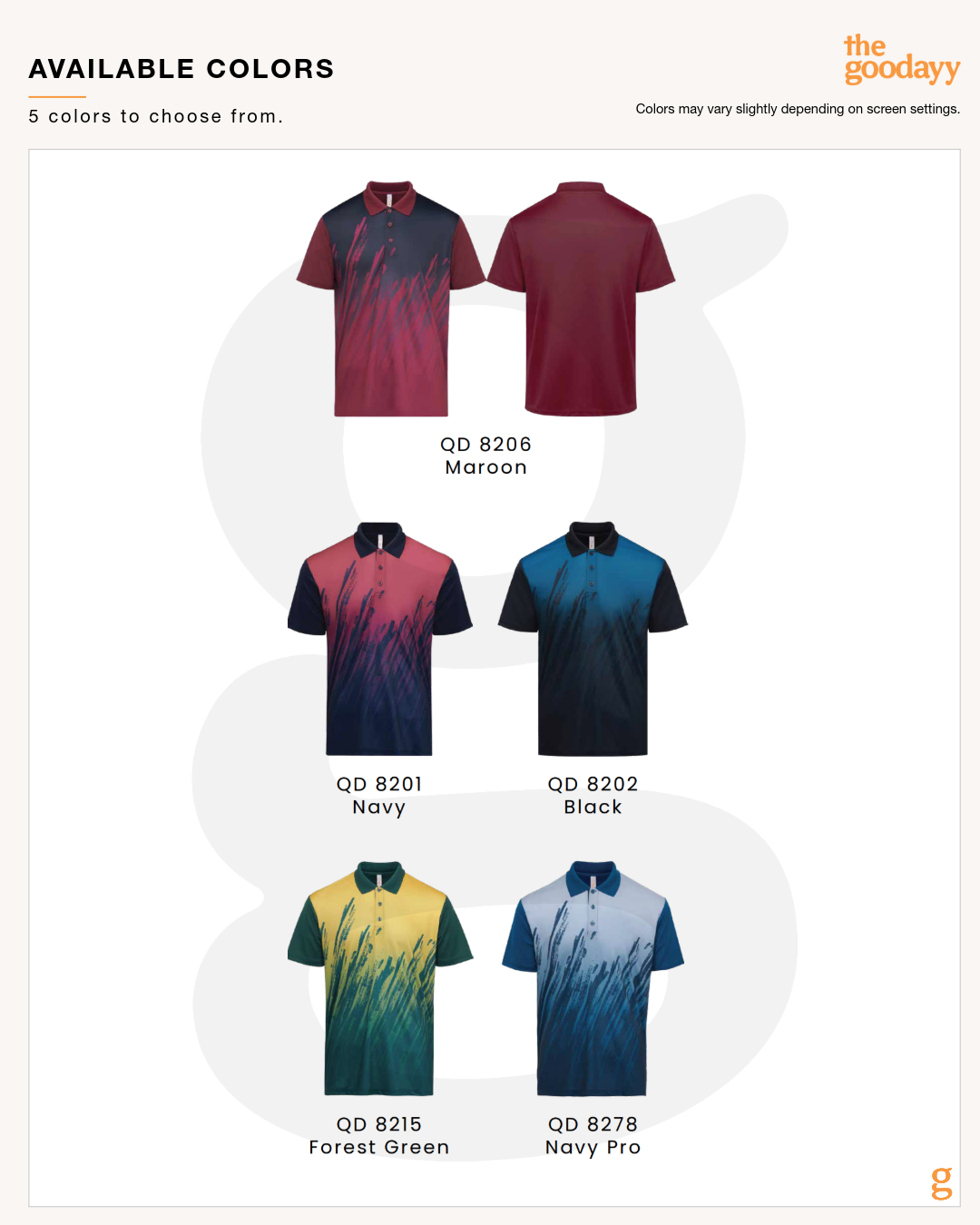 QD82 Quick Dry Short Sleeve Sublimation Polo