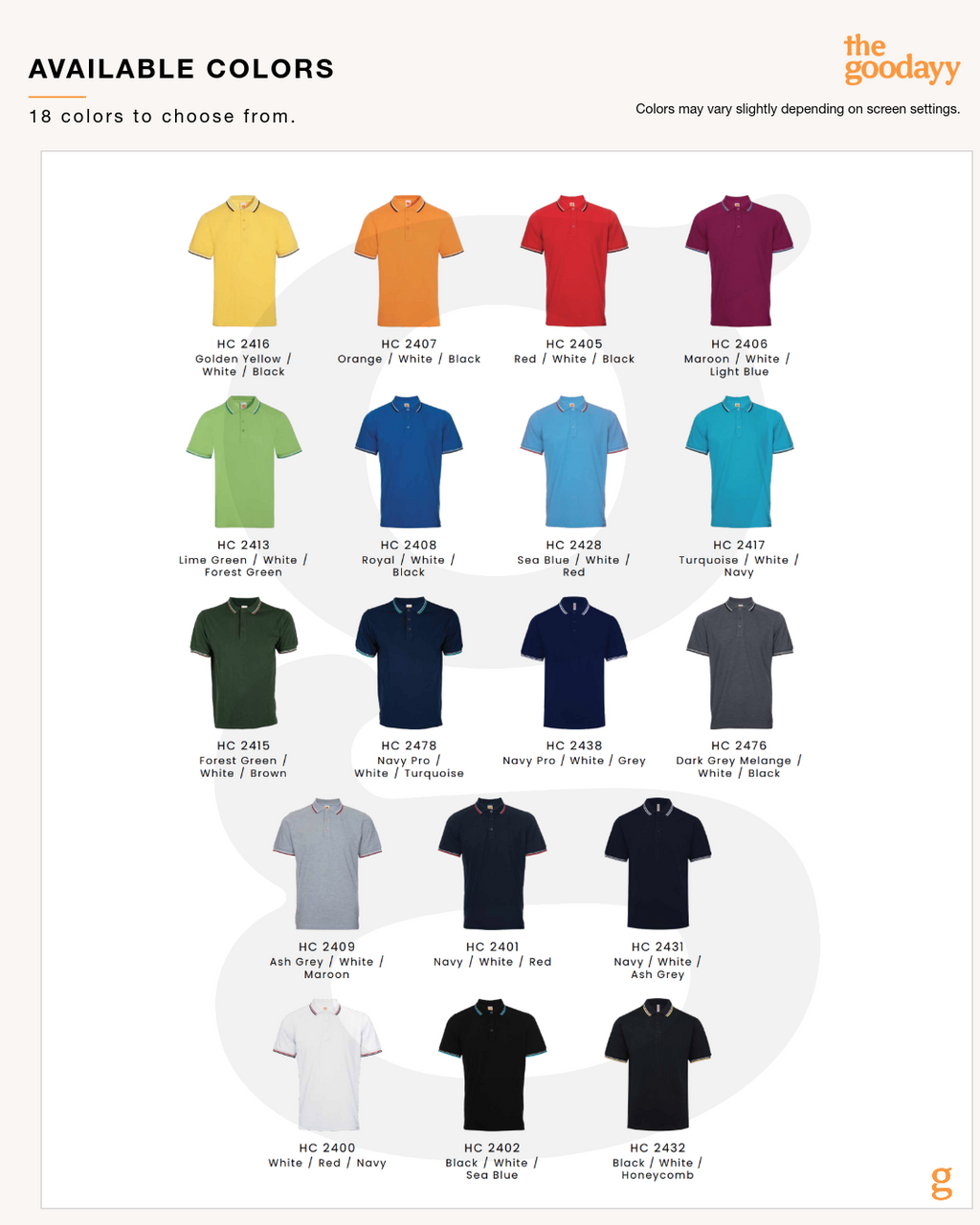 HC24 Honeycomb CVC Tipped Collar & Cuff Polo