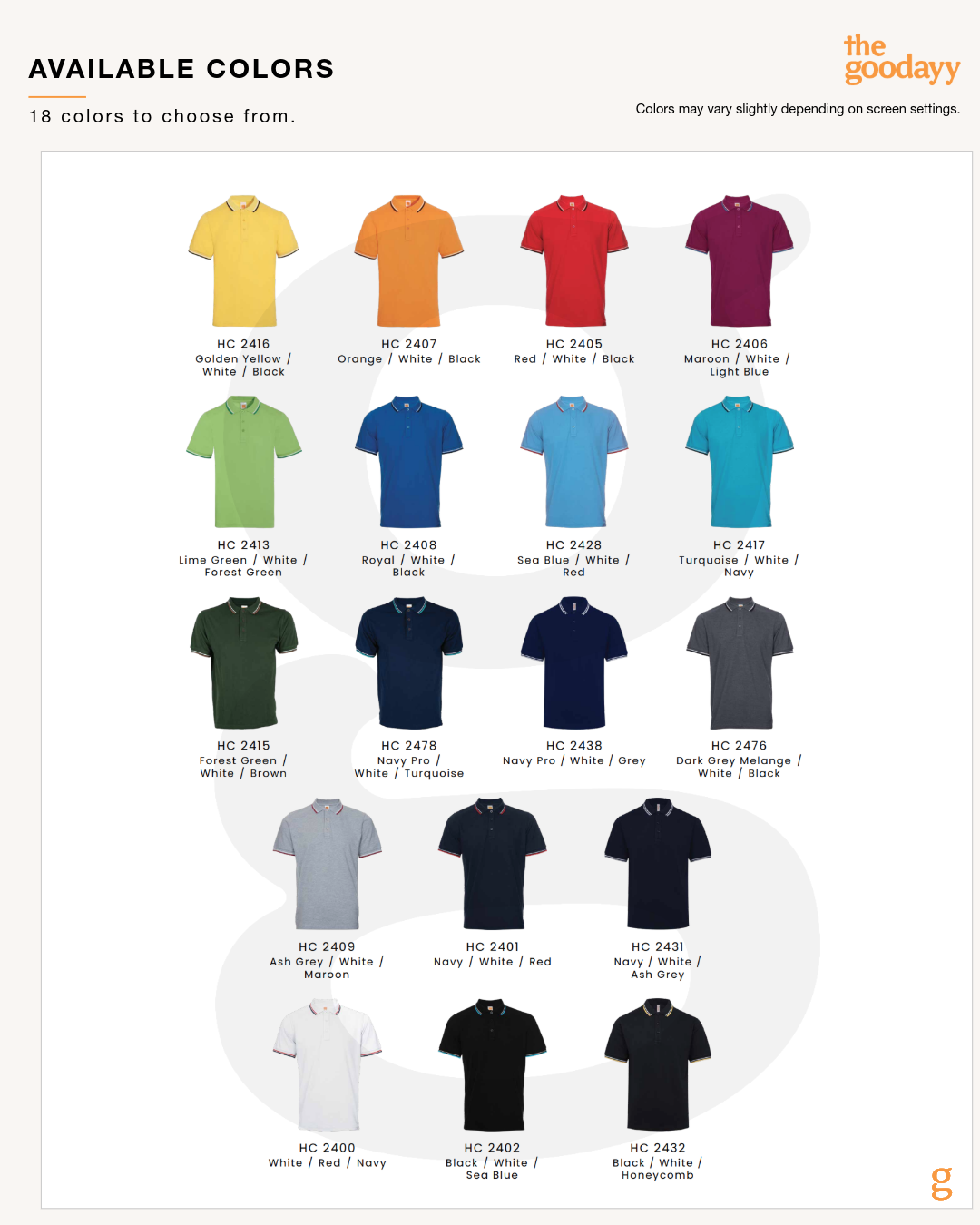 HC24 Honeycomb CVC Tipped Collar & Cuff Polo