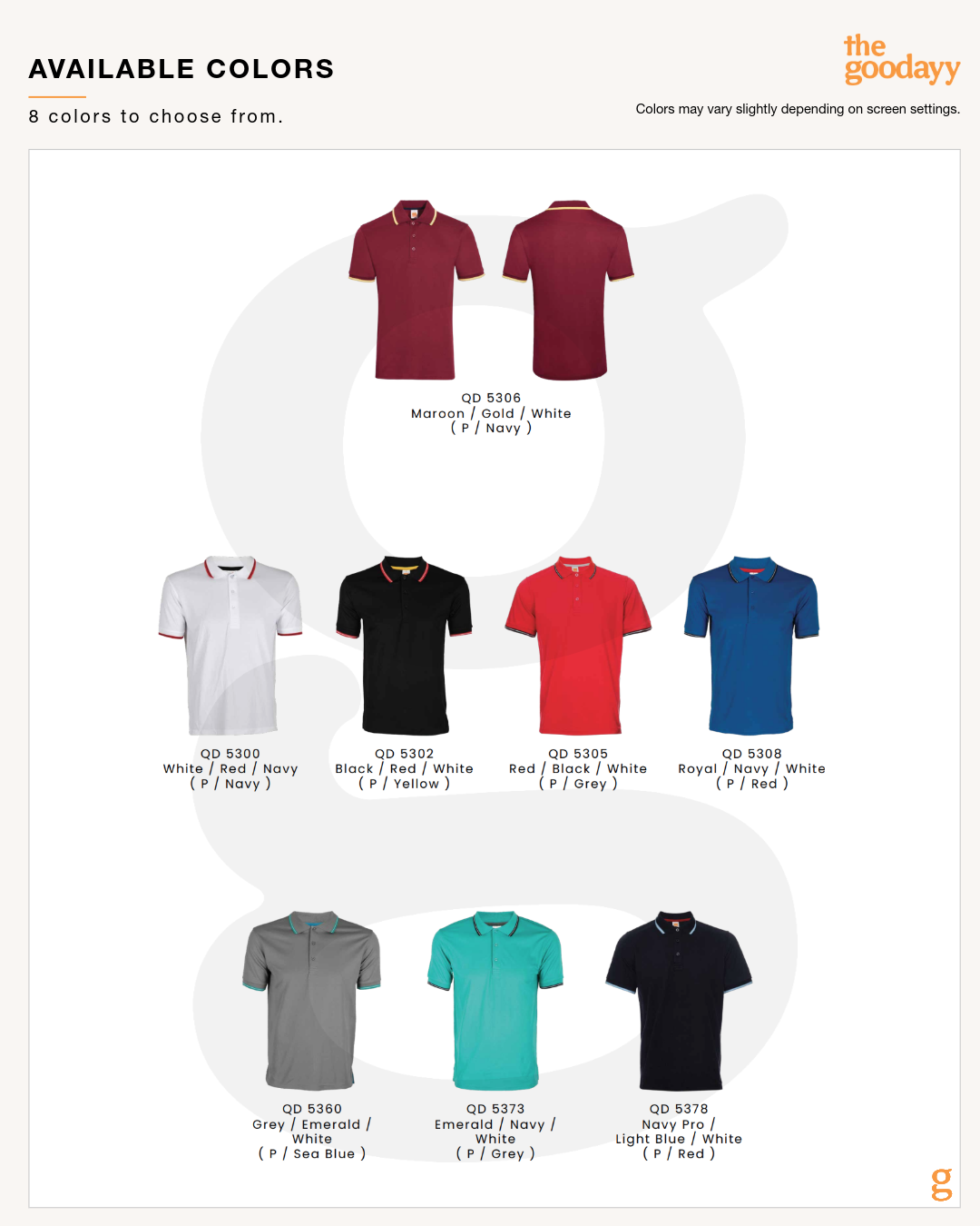 QD53 Quick Dry CVC Short Sleeve Tipped Collar & Cuff Polo