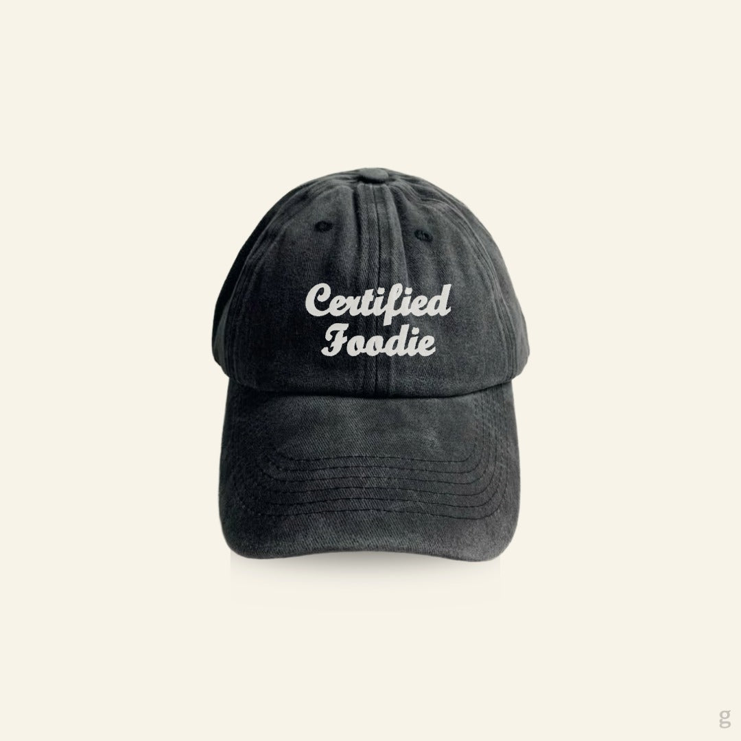 Certified Foodie Acid Wash Baseball Cap