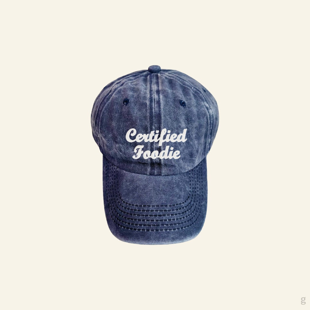 Certified Foodie Acid Wash Baseball Cap