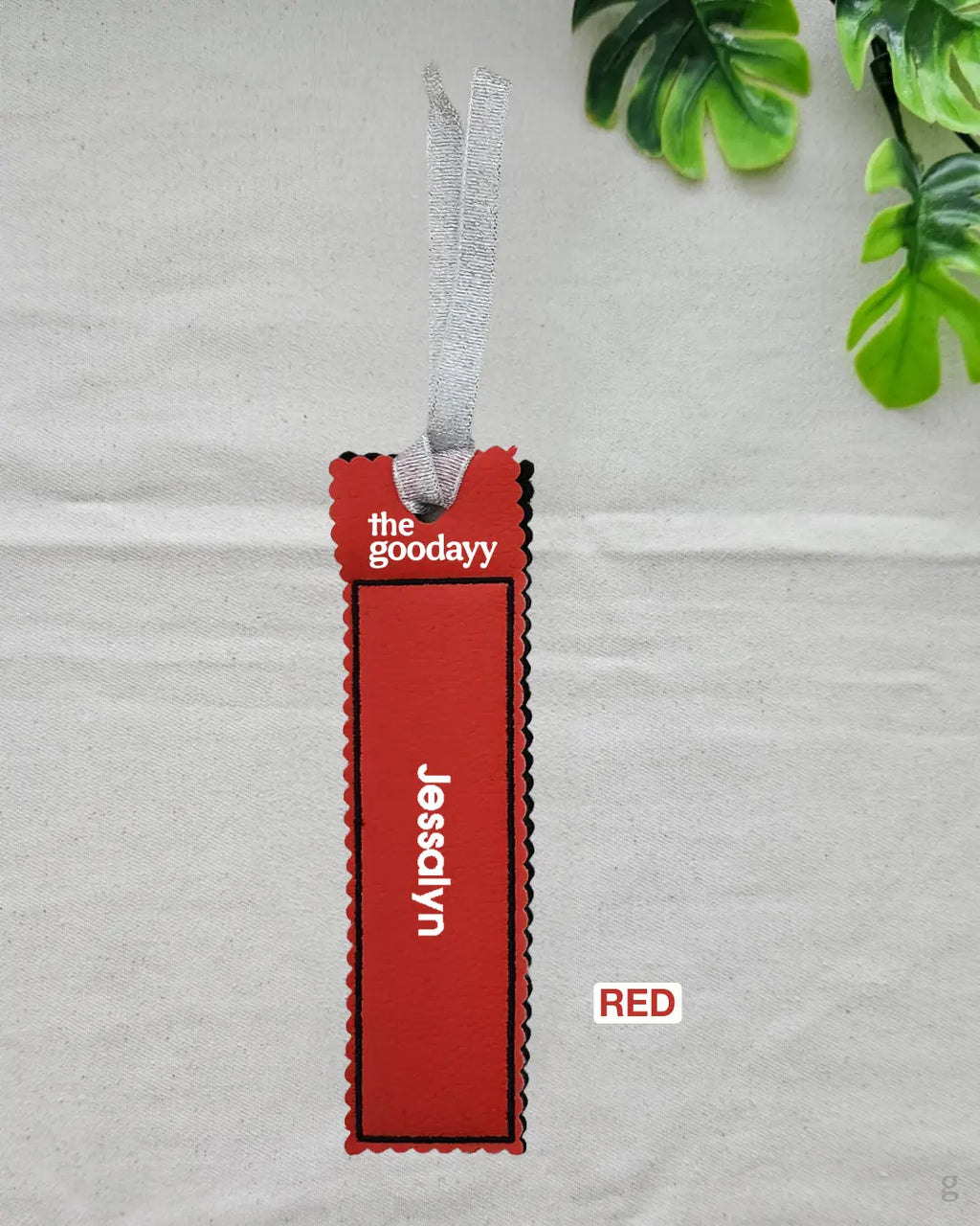 [Embroidery Name] Vegan Leather Bookmark