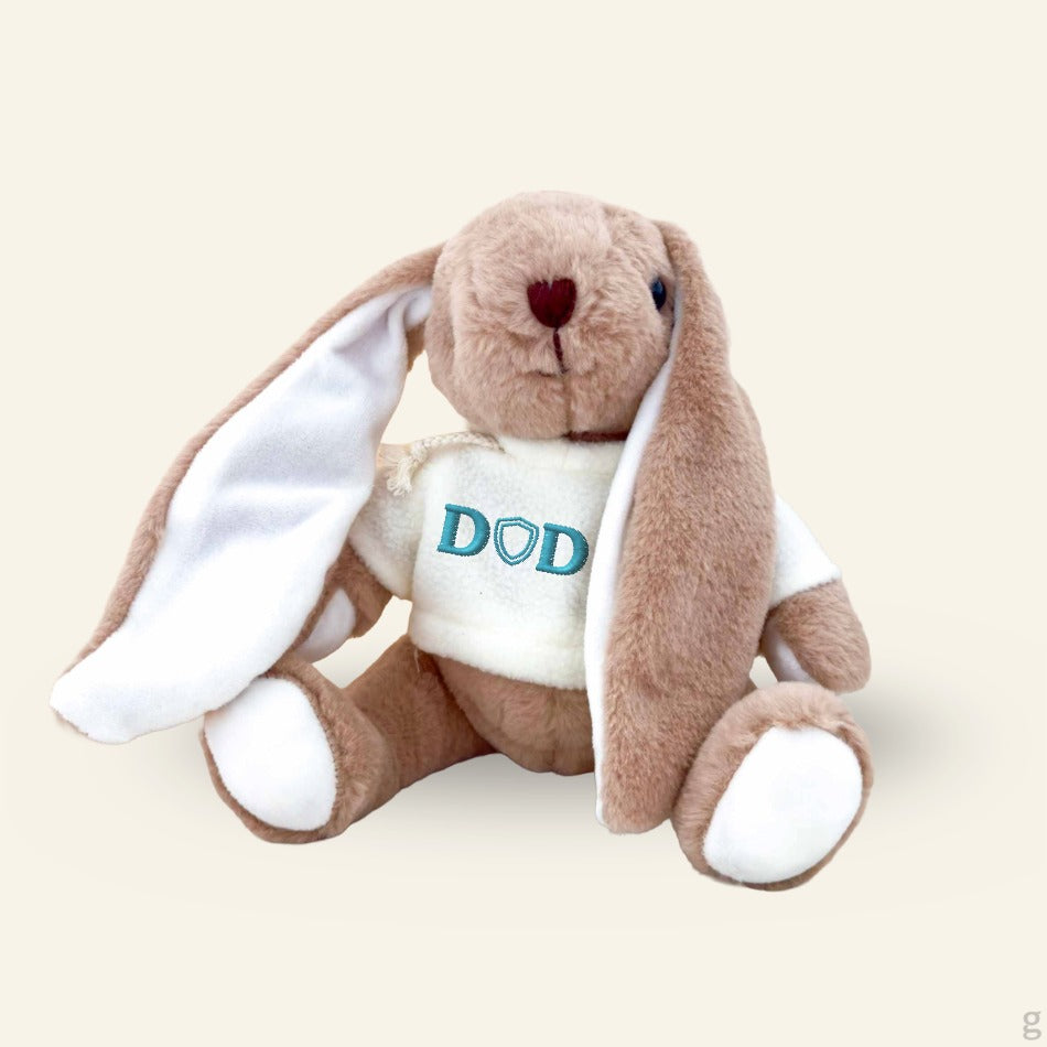 Dad Shield Bunny Plush Toy