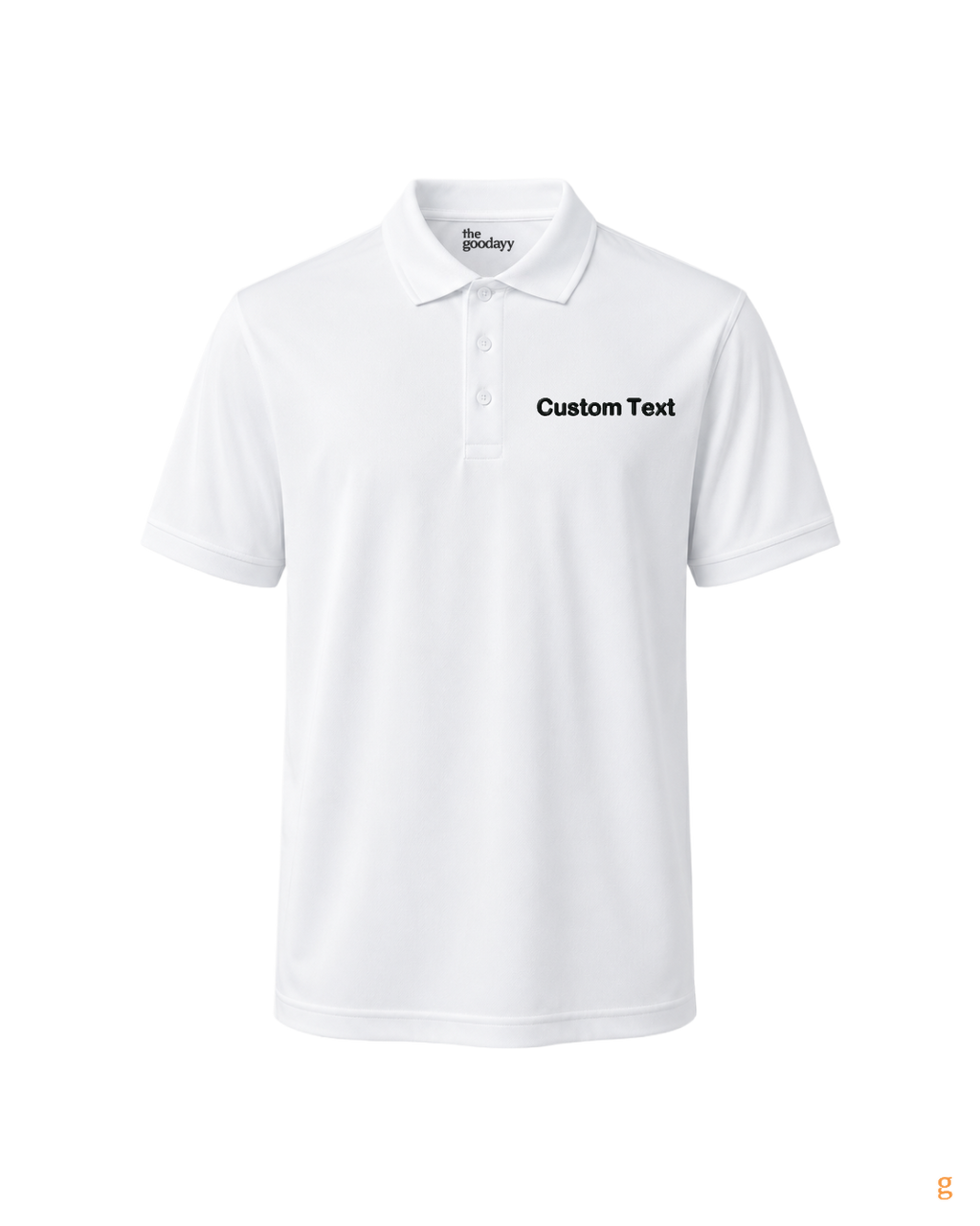 Custom Text Embroidery Cotton Polo